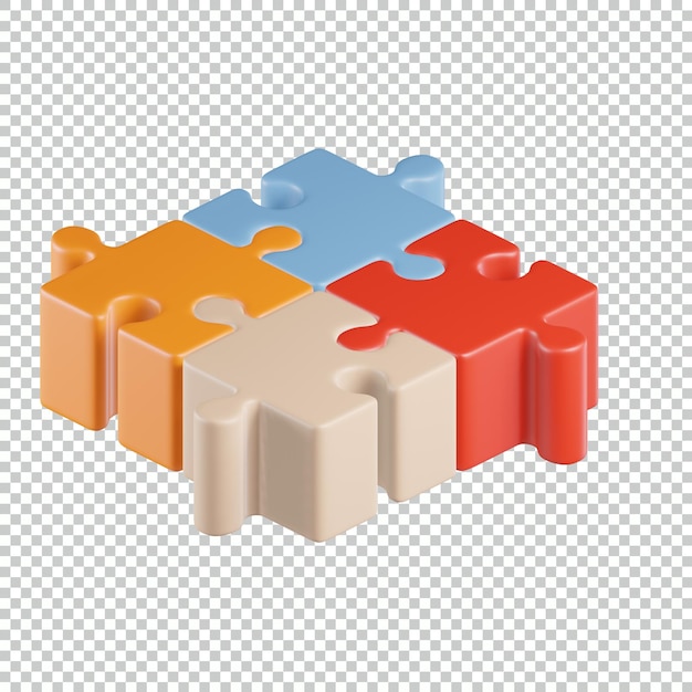 PSD icône 3d de puzzle