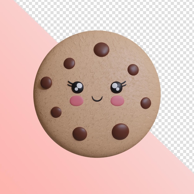 L'icône 3d Rendre Cookie Kawaii