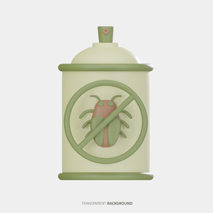 PSD icône 3d des répulsifs anti-insectes