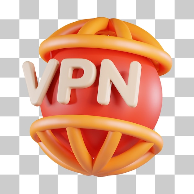 Icône 3d De Réseau Vpn