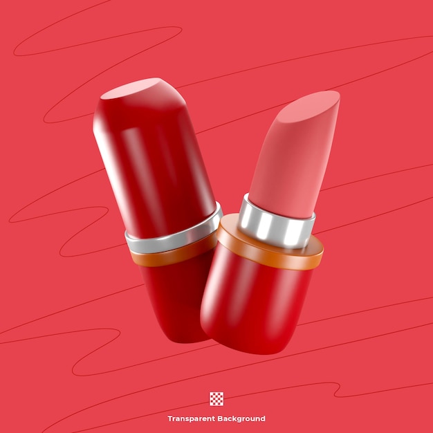 PSD icône 3d de rouge à lèvres