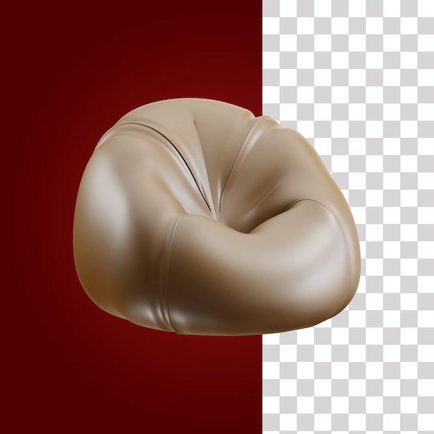 PSD icône 3d de sac de haricot