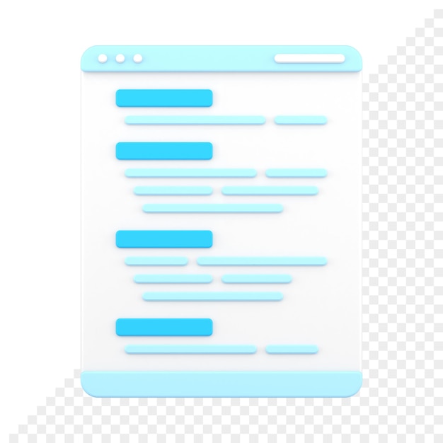 PSD icône 3d de script de code