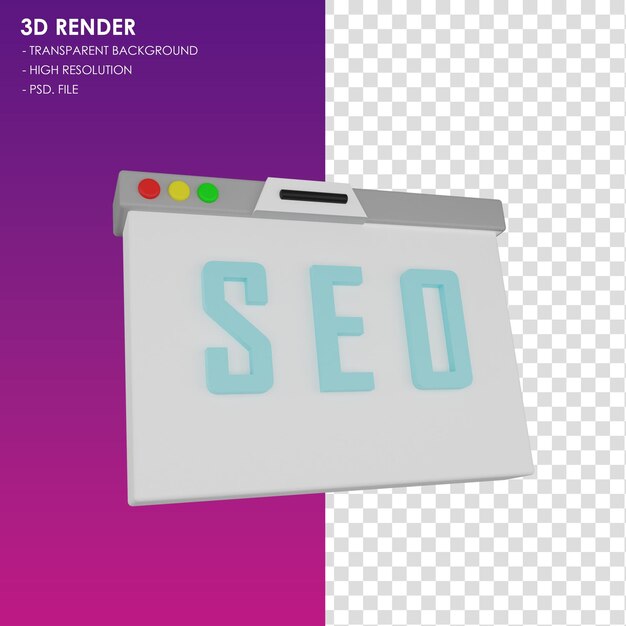 PSD icône 3d seo