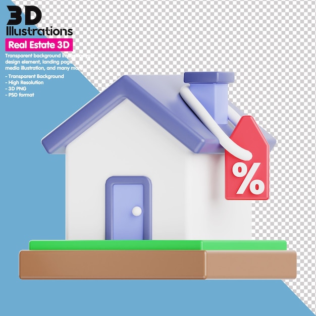 Icone 3D Set Immobiliare 3D PNG
