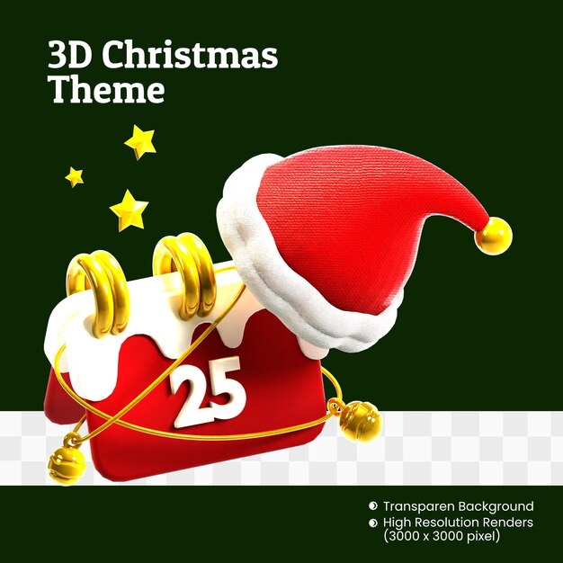 Icône 3d Spéciale Le Jour De Noël