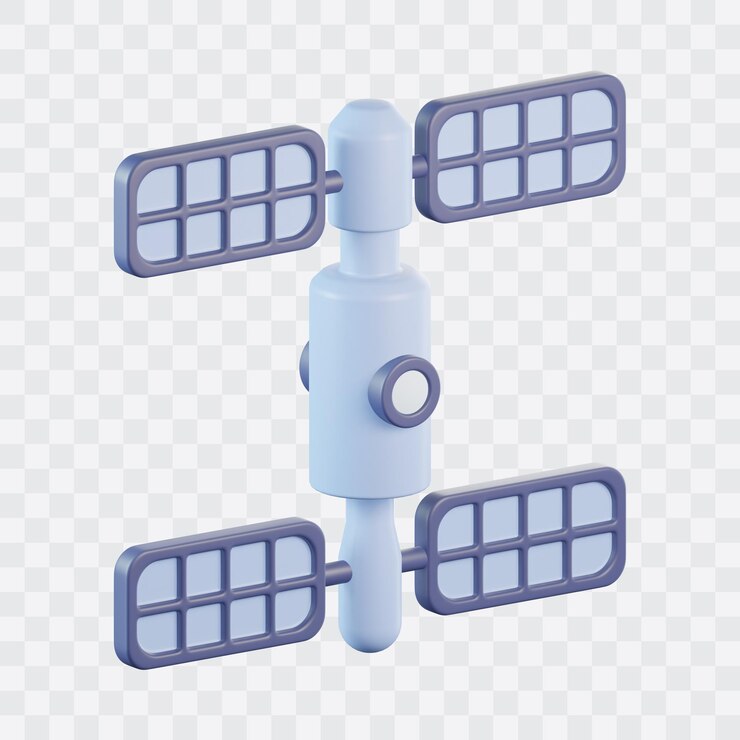 PSD icône 3d de la station orbitale