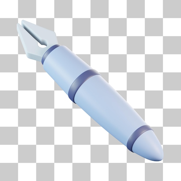 PSD icône 3d de stylo plume