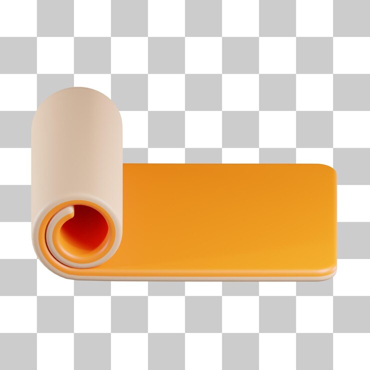 PSD icône 3d de tapis de yoga