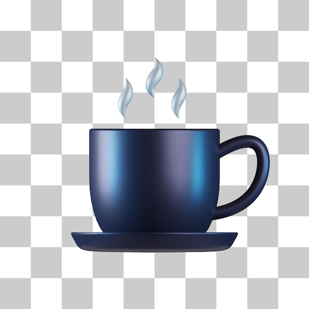 PSD icône 3d de tasse de café