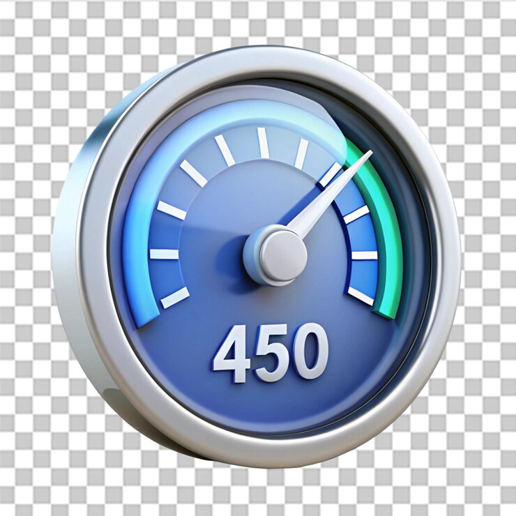 PSD icône 3d de vitesse internet isolée sur un fond transparent