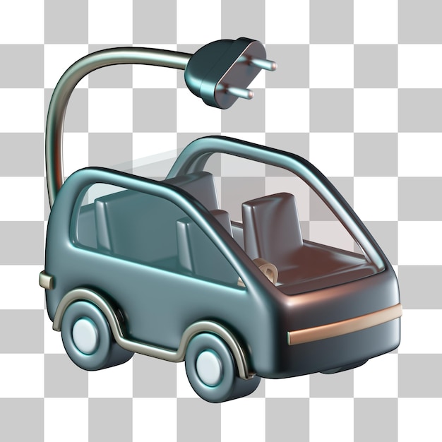 PSD icône 3d de voiture écologique