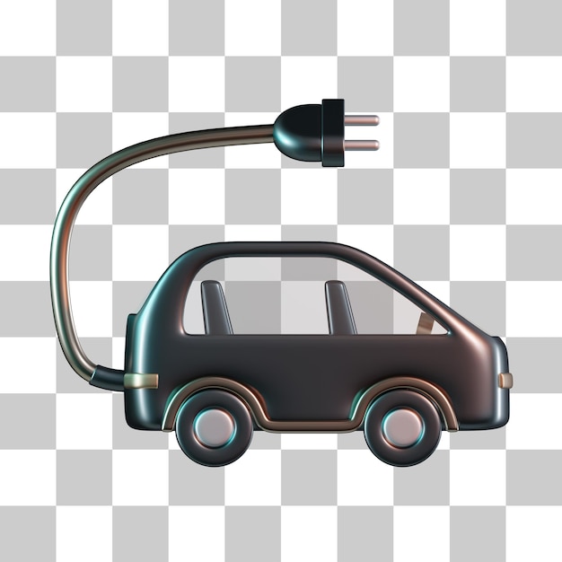 Icône 3d De Voiture électrique