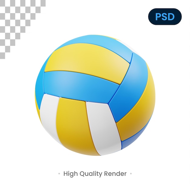 PSD icône 3d de volley-ball psd premium