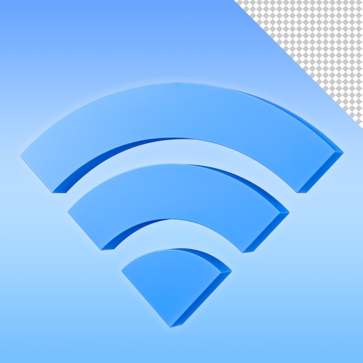 PSD ícone 3d wi-fi