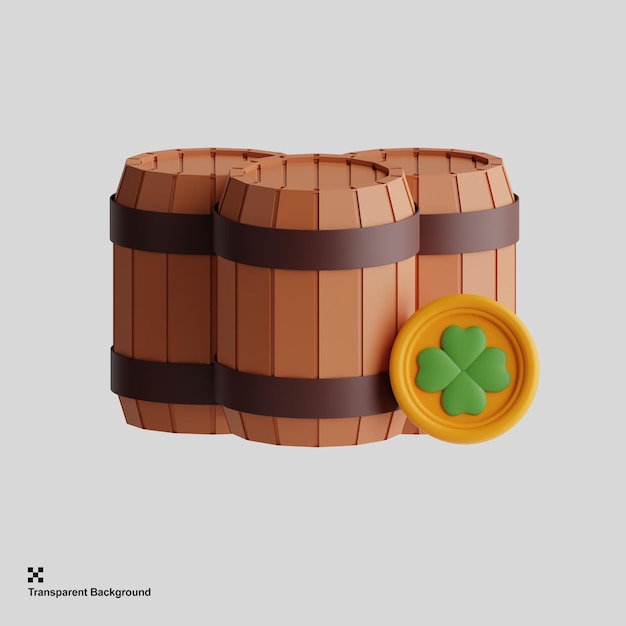 icône d'alcool baril 3d