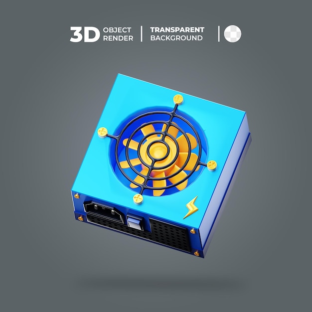 PSD icône d'alimentation 3d