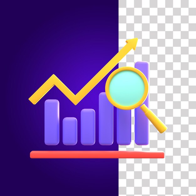 PSD icône d'analyse 3d