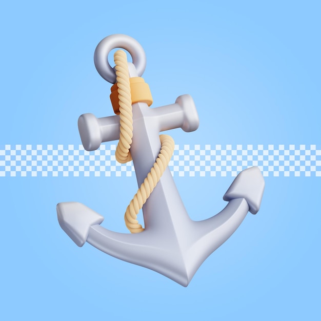 Icône d'ancre rendu 3d psd premium isolé