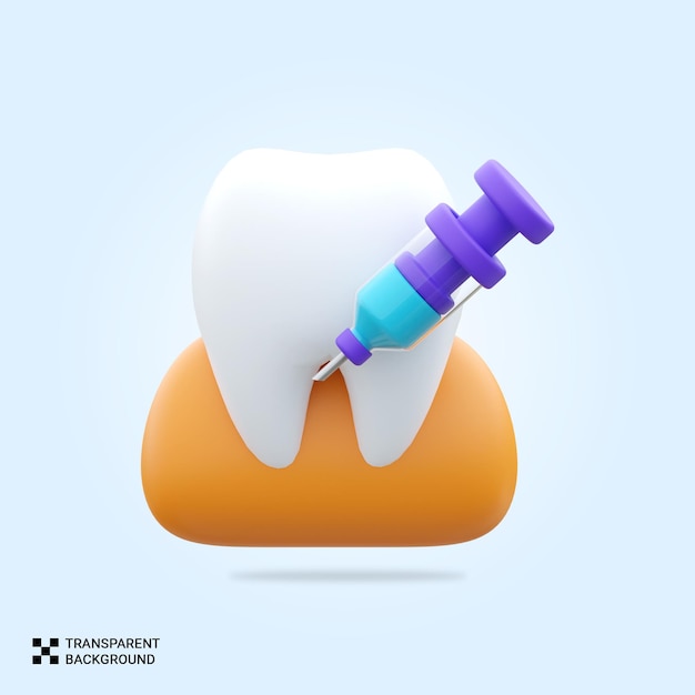 Icône D'anesthésie Des Dents Psd 3d