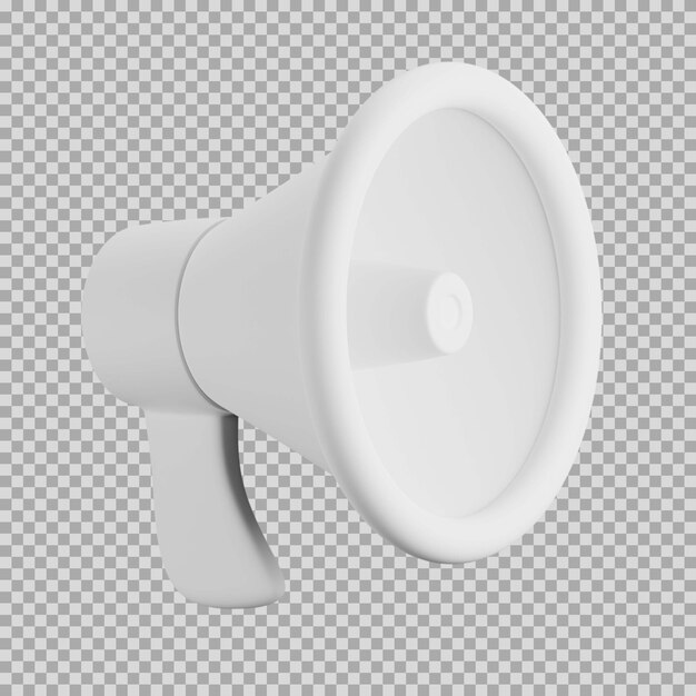 Icône d'argile dynamique de mégaphone 3D
