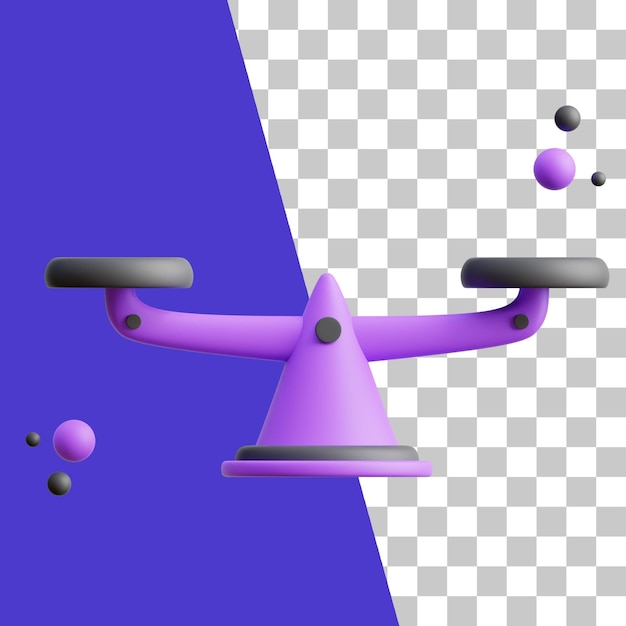 PSD icône balance 3d