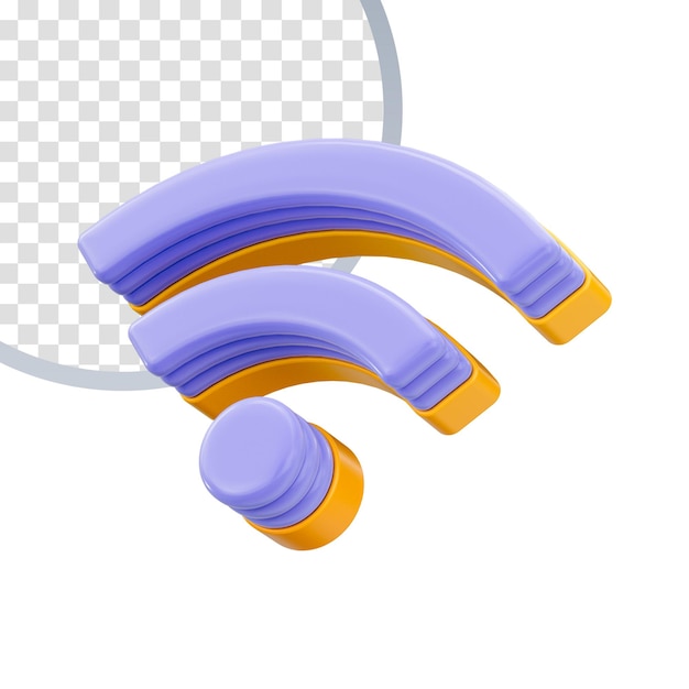 L'icône de la barre de signal réseau rendu 3D concept sur fond blanc