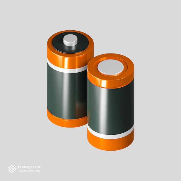 PSD icône de batterie 3d isolée