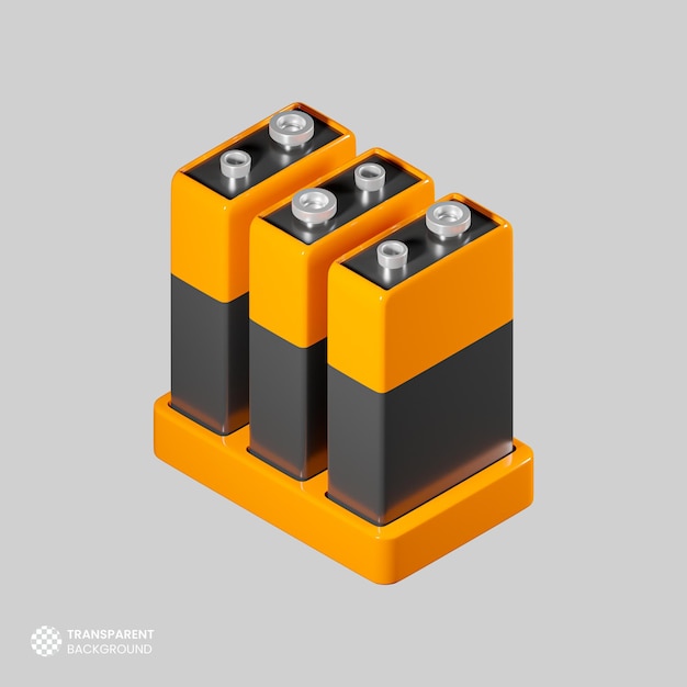 PSD icône de batterie 3d isolée