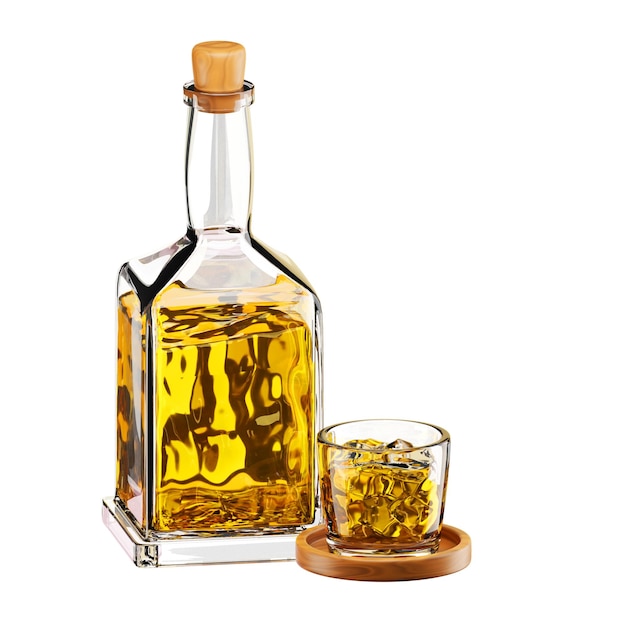 Icône de bière 3D Icône boisson isolée sur fond transparent illustration 3D