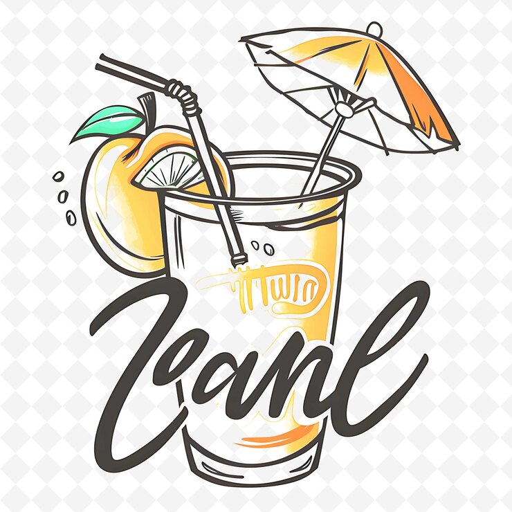 PSD icône de boisson tropicale de png et conception de logo vectoriel de la nature pour les marques de boissons