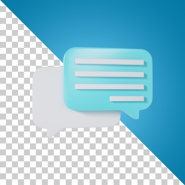 Icône de boîte de dialogue rendu 3d