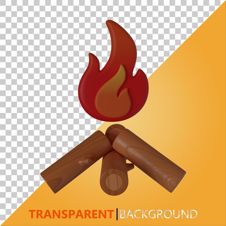 PSD ícone bondfire 3d
