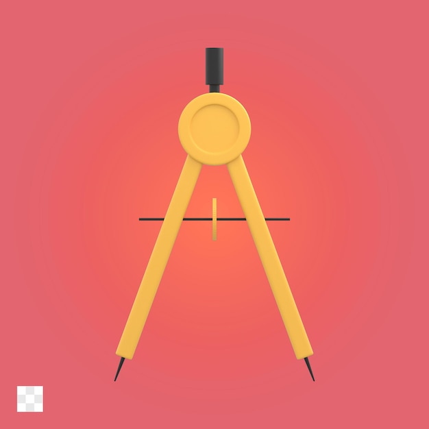 Icône boussole 3D