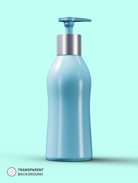 Icône de bouteille de pompe cosmétique illustration de rendu 3d isolée