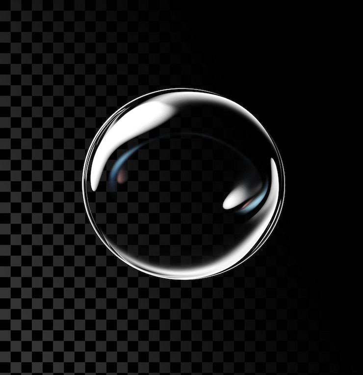 PSD icône de bulle d'air sur fond transparent