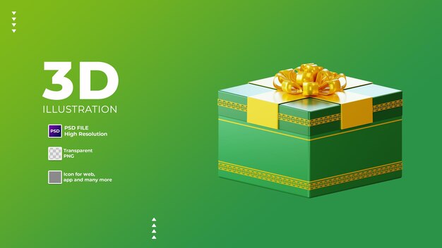 Icône de cadeau Eid Mubarak 3d