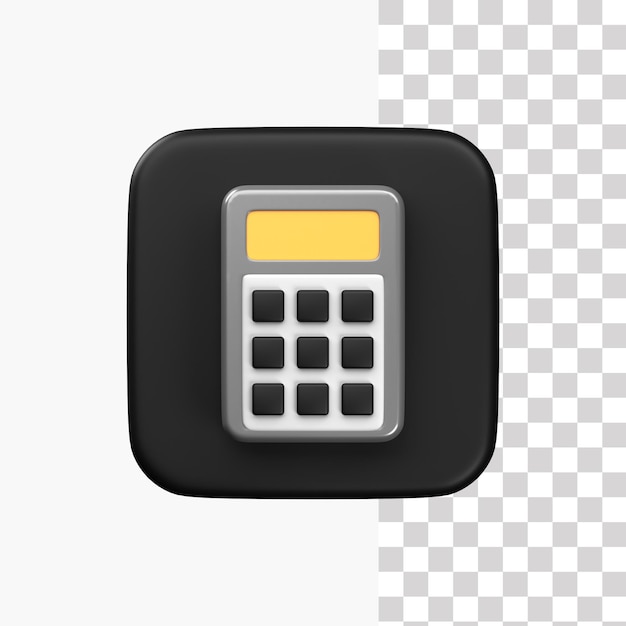 PSD icône de calculatrice 3d