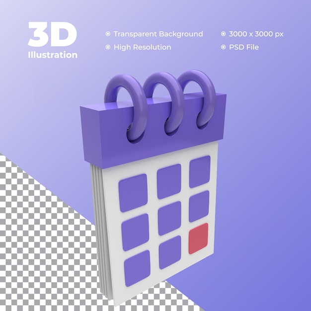 Icône De Calendrier 3d