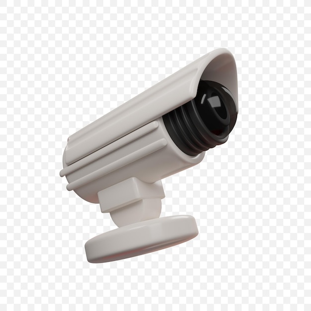 Icône de caméra de vidéosurveillance de surveillance de sécurité à domicile Illustration de rendu 3d isolée