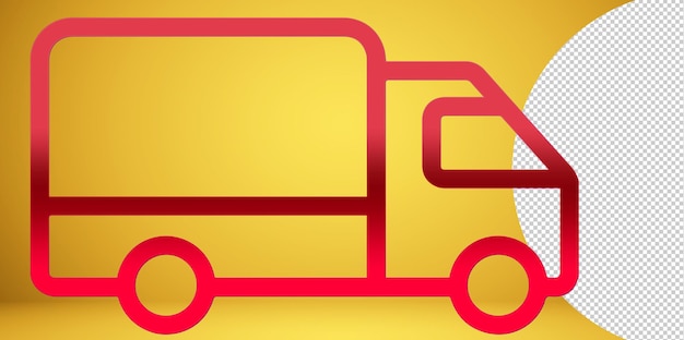 PSD icône de camion de livraison png sur fond transparent