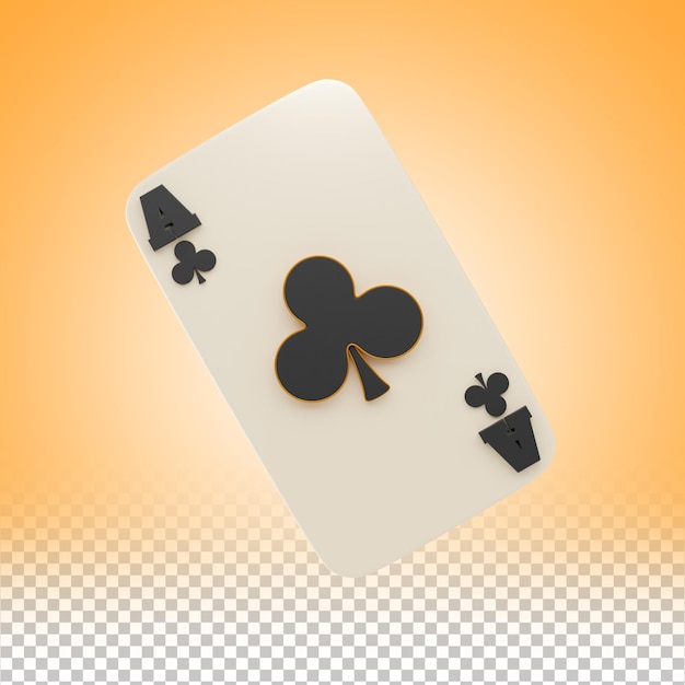 icône de carte de club ace et illustration 3D