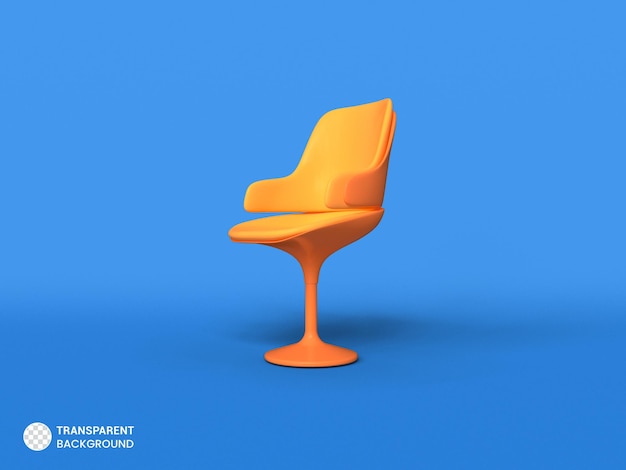 PSD icône de chaise de bureau rendu 3d isolé illustration