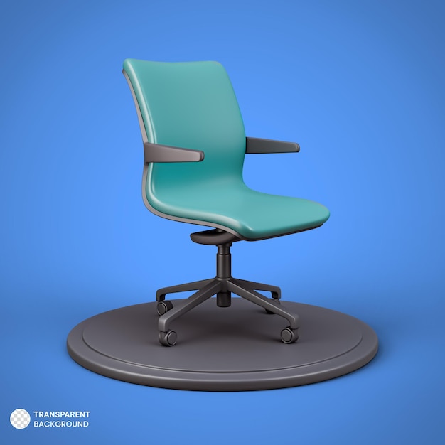 Icône De Chaise De Bureau Rendu 3d Isolé Illustration