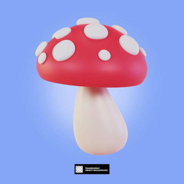 Icône de champignon 3D