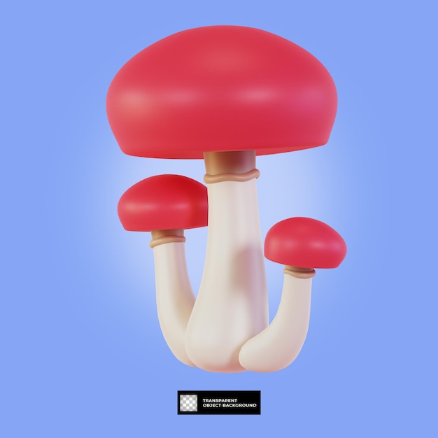 Icône de champignon 3D