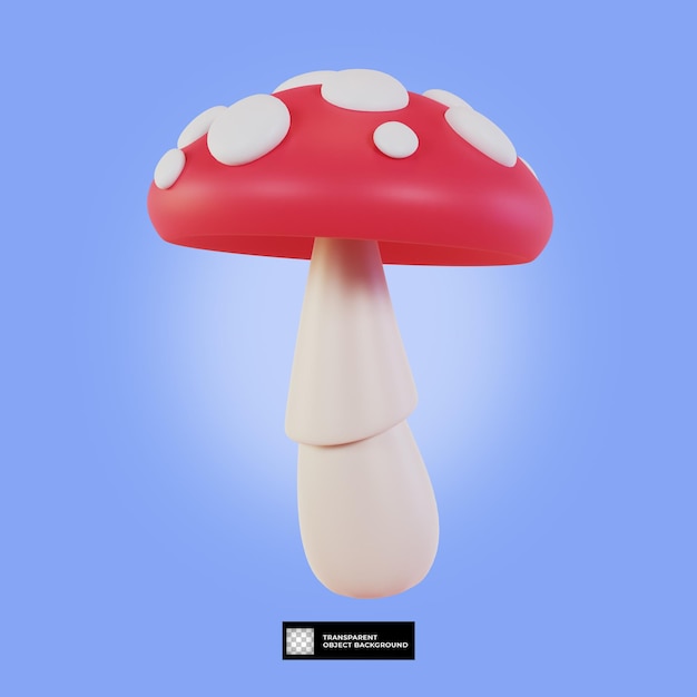 Icône de champignon 3D