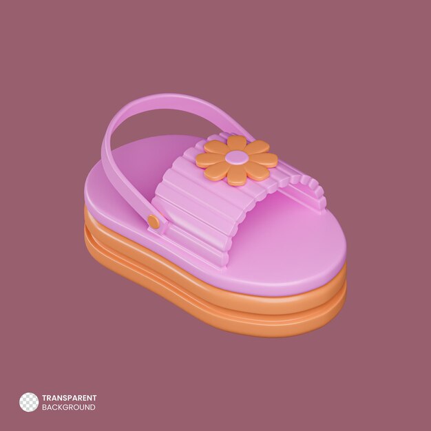 Icône De Chaussure De Bébé 3d Isolé