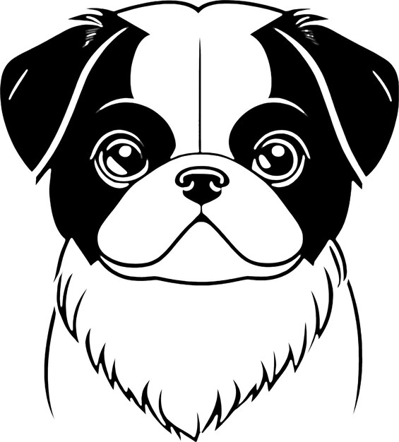 PSD une icône de chien de dessin animé aigénéré