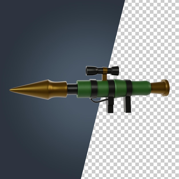 PSD icône de clipart de rendu 3d de l'armée militaire